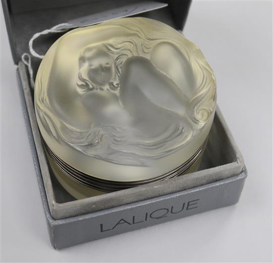 A Lalique signed A.Daphnie box